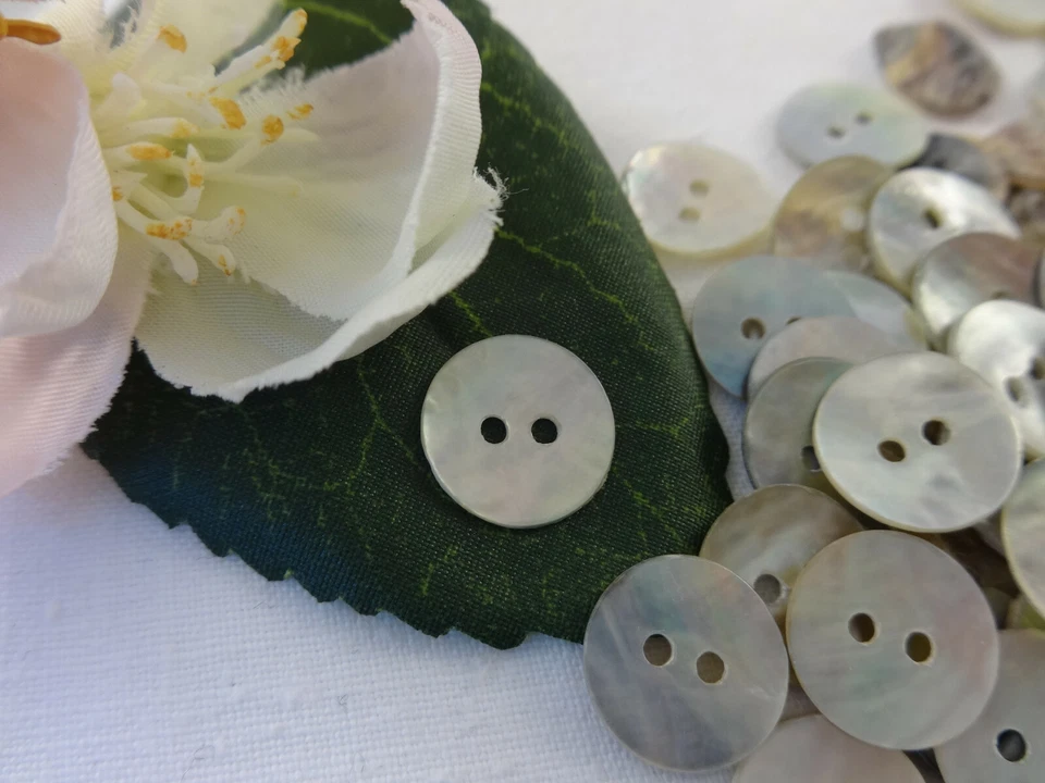 10x KNÖPFE rund 11 mm PERLMUTT MUSCHELN KINDERKNÖPFE KNOPF KINDER BABY klein - Bild 4 von 4