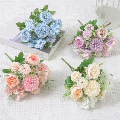 Seide Pfingstrose künstliche gefälschte Blumen Strauß Bouquet Home Hochzeit Part