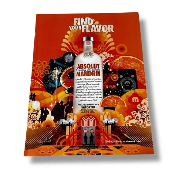 2006 Absolut Mandarin Flavored Vodka Find Your Flavor Original Vintage Print Ad