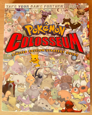 Pokemon Colosseum Limited Edition Strategy Guide w/ Poster Art Book Brady  NEW!