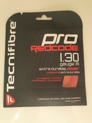 TECNIFIBRE PRO RED CODE TENNISSAITE - 1,30 MM 16 G - EIN 12 M SET - ROT 