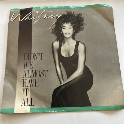 45 RPM vinyl, Whitney Houston, didn t we almost have it all/shock me