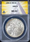 1882 Silver Morgan Dollar MS 61 ANACS # 7577179 + Bonus