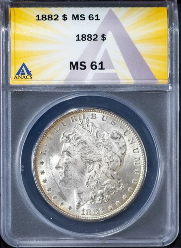 1882 Silver Morgan Dollar MS 61 ANACS # 7577179 + Bonus
