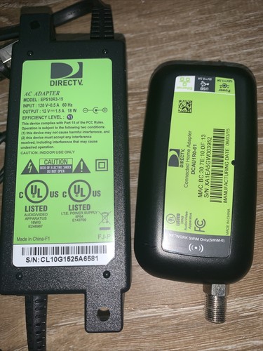 Direct TV Connected Home Adapter DCAU1R0-01 with AC Adapter EPS10R3-15 & Cable - Picture 2 of 9