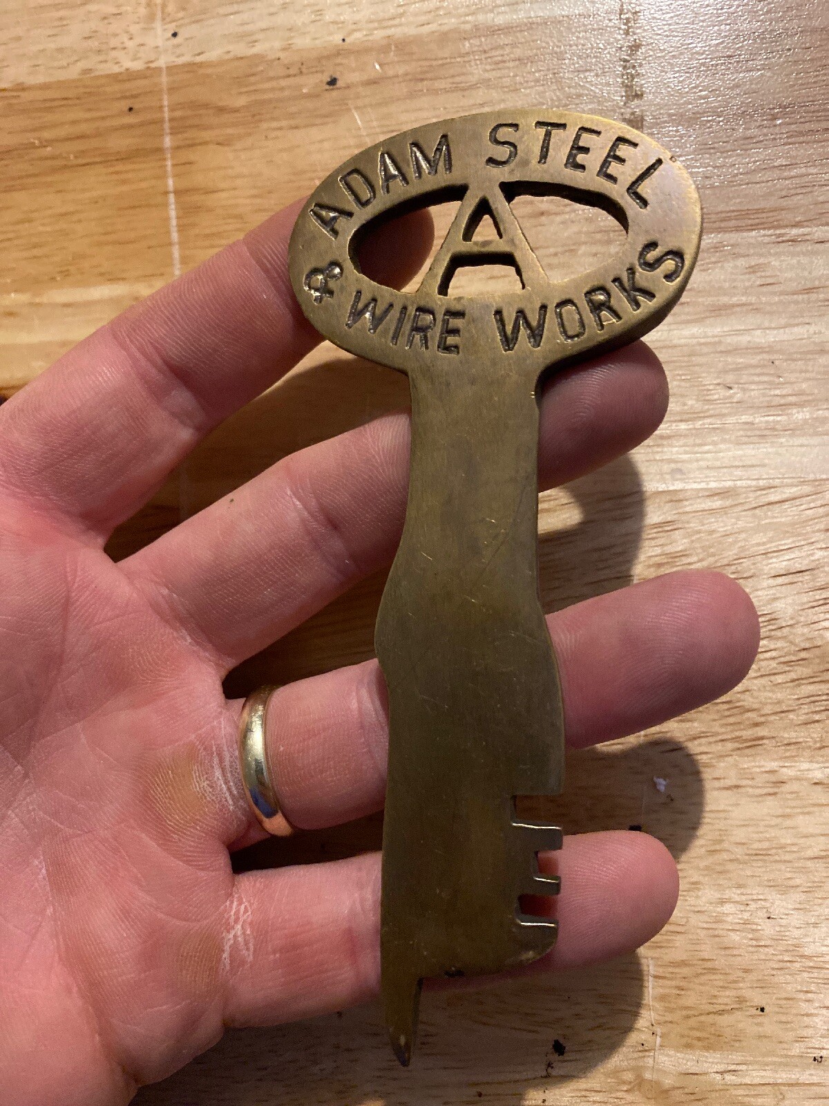 Folger Adam Jail Prison Key METAL Patina Steel & Wire Penitentiary Man