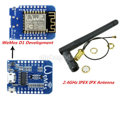 ESP8266 ESP12 WeMos D1 Mini WIFI NodeMcu Lua Development Board SMA Antenne 2.4G