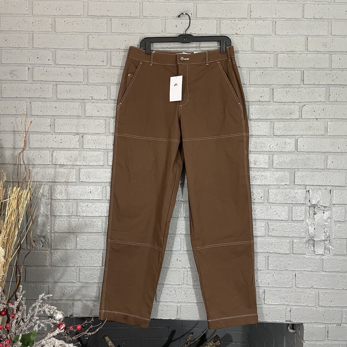 コットン $110 Mens Size 34 Nike SB Double Knee Ripstop Skate Pants FB8428