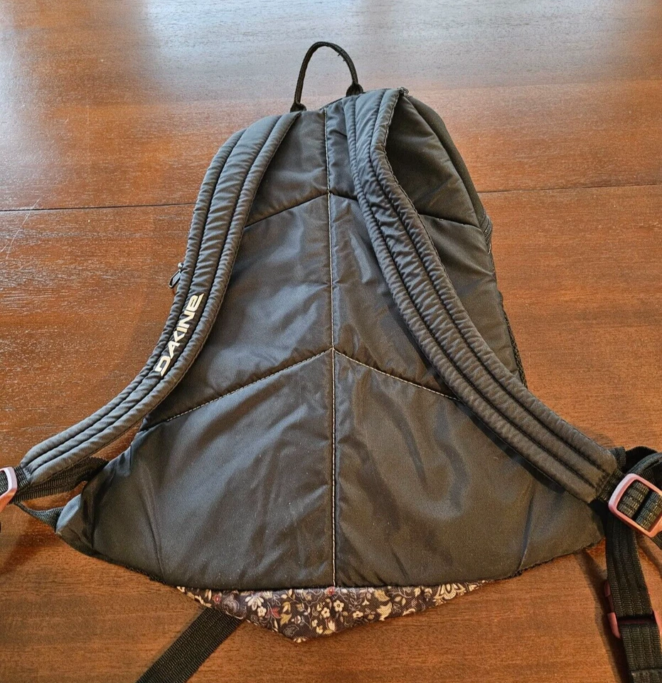 Mochila Dakine Floral Tamaño Completo Correas Mochilero Esquí Senderismo Foto 3 de 4