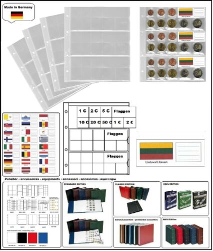 5 feuilles de pièces look 338425 Numoh EURO NH24 jeux de pièces + drapeaux Lituanie - Photo 1 sur 9