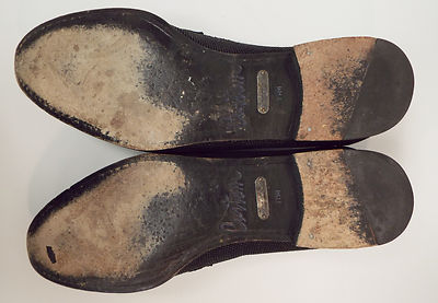 MEZLAN Custom Size 11 Black Pinhead Suede Leather Loafers  display picture 3