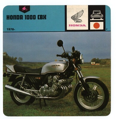 Honda 1000 CBX - Motorcycle Edito Service SA Auto Rally Card | eBay