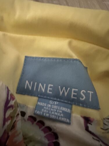 Nine West Coat Spring Yellow RN 54163 Flower Buttons Collar Butterfly Lining S/P - Picture 12 of 20