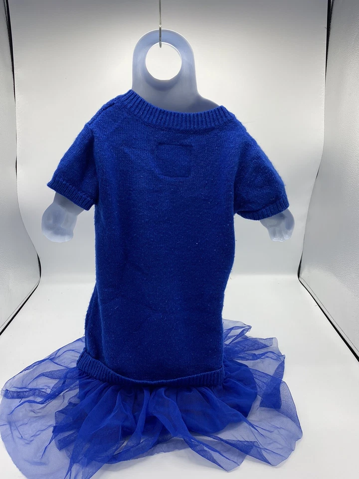 Justice Girls Short Sleeve Blue Dress Size 6 Pre-Owned - Image 4 of 4