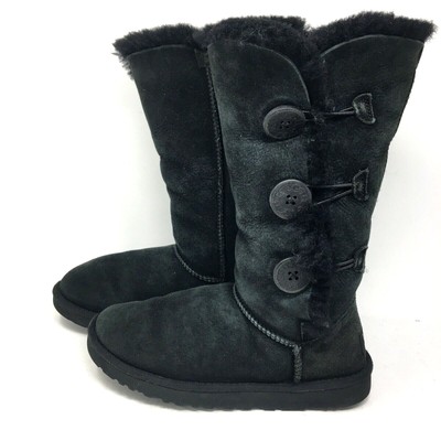 ugg bailey button triplet black