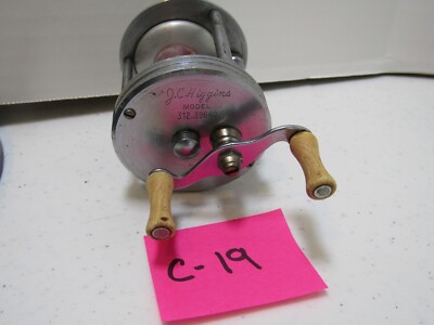 C-19 OLD VINTAGE J.C. HIGGENS 312 39640 FISHING REEL CASTING