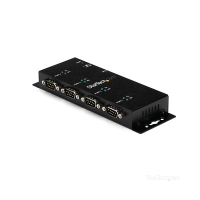 StarTech.com 4 Port USB to Serial RS232 Adapter - Wall Mount - Din Rail - COM...