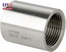 Pipe Coupling Fitting 1" x 1" Female Pipe Coupler Connector Adapter SS304