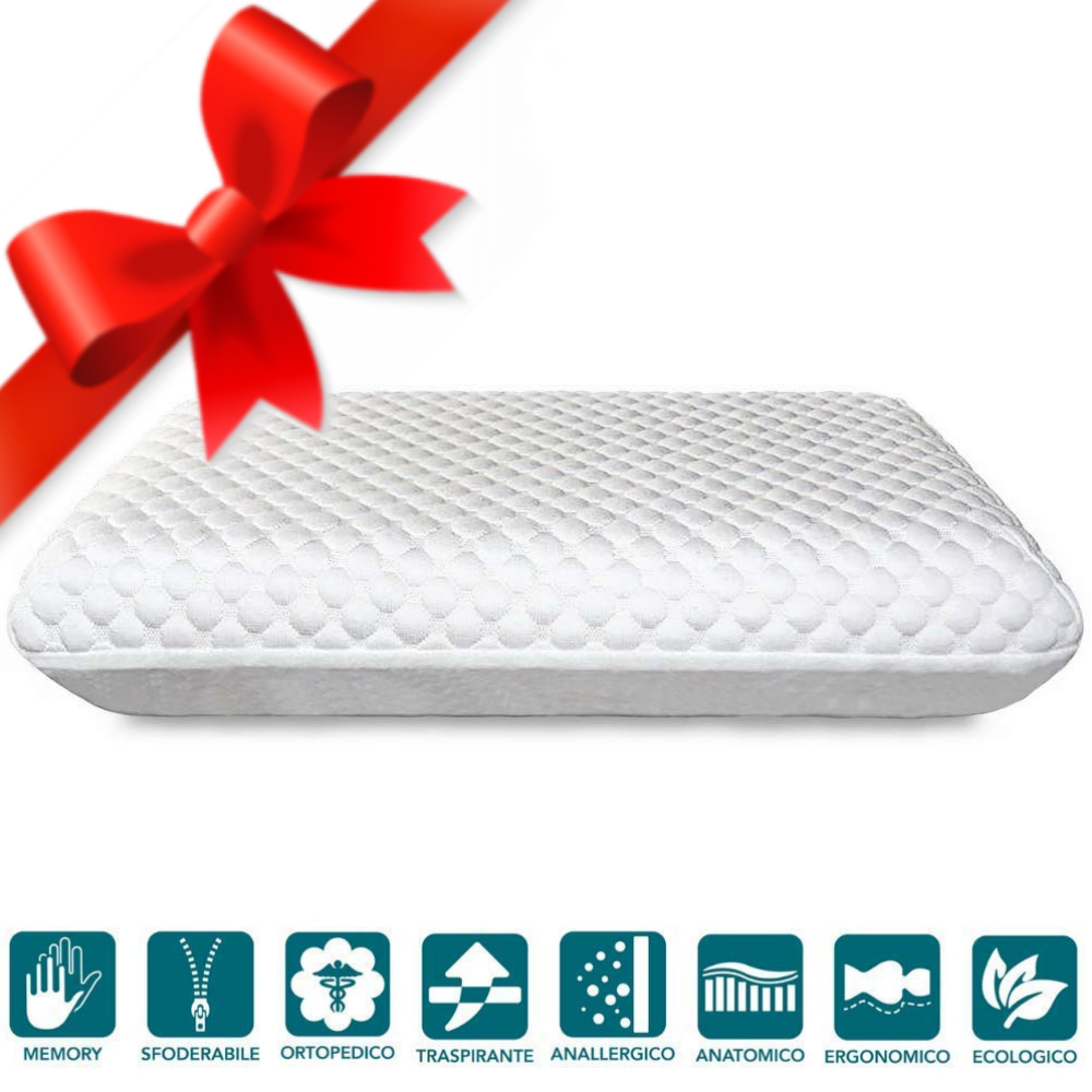 Cuscino Memory Foam CERVICALE Sfoderabile Extra Soft Doppio Comfort | Dream