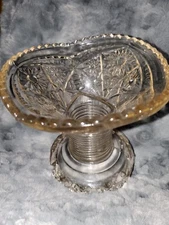 Vintage McKee Glass Concord Marigold Carnival Glass Punch Bowl Base Stand