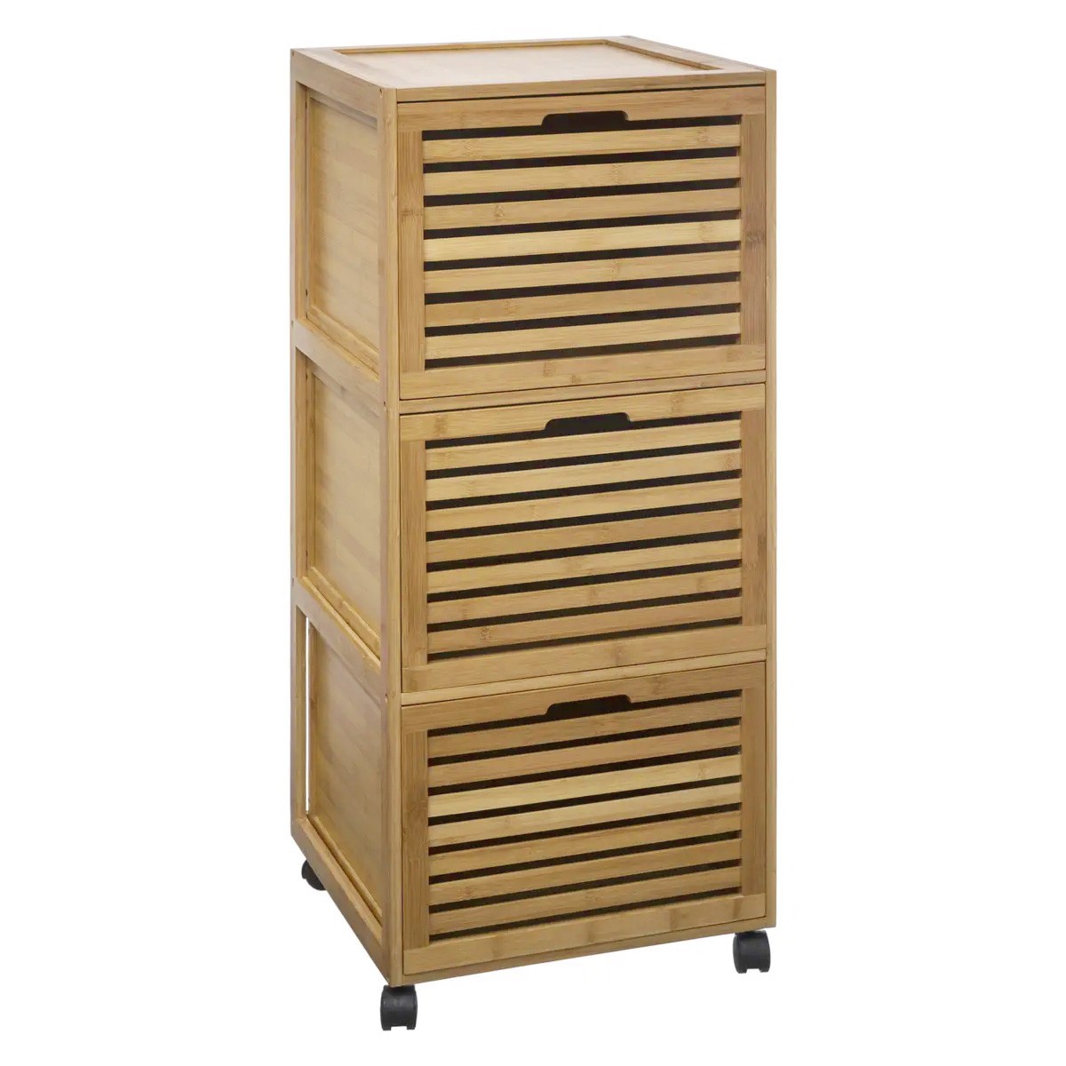 Meuble 3 tiroirs Sicela 93cm naturel commode de rangement pour chambre
