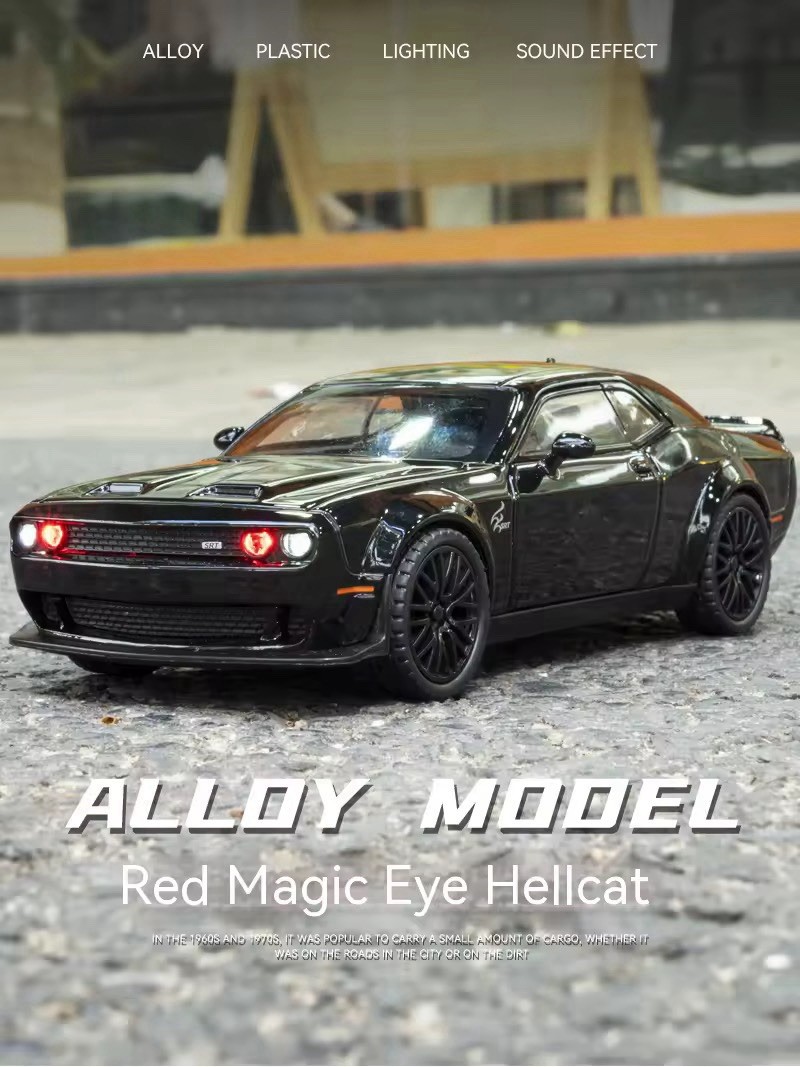 New Dodge Challenger Hellcat Toy Car for 1:32 Die Cast Metel Cars Toy Gifts UK