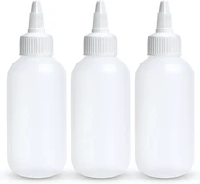 Condiment Squeeze Bottles - 4 OZ Squirt Empty Bottles, Twist Top Cap, Leak Proof