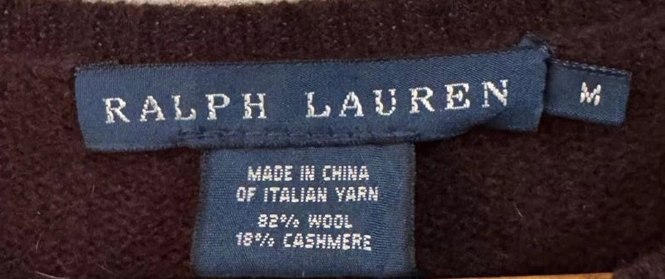 Vestido Ralph Lauren para mujer manga larga lana cachemir, talla M Foto 2 de 4