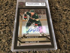 20-21 Upper Deck Black Diamond Kirill Kaprizov Pure Black Rookie Auto  14/99