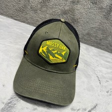 Mossy Oak Mens Olive Green Black Mesh Trucker Hat Snapback OSFM