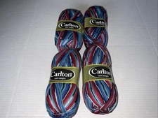 Carlton Sock Weight Yarn 4 Pack 75% Superwash Wool 25% Polyamid Made In Turkey