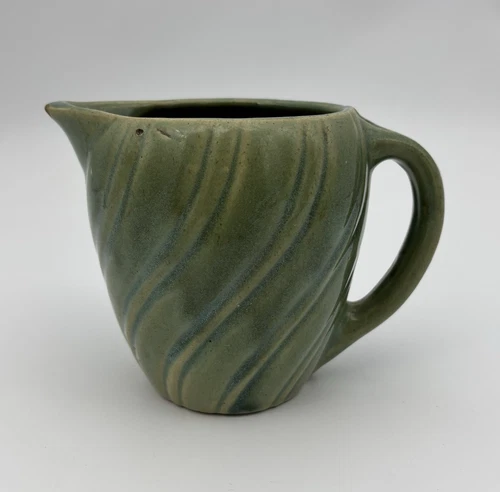McCoy Art Pottery Green Ceramic Pitcher Vintage about 1938