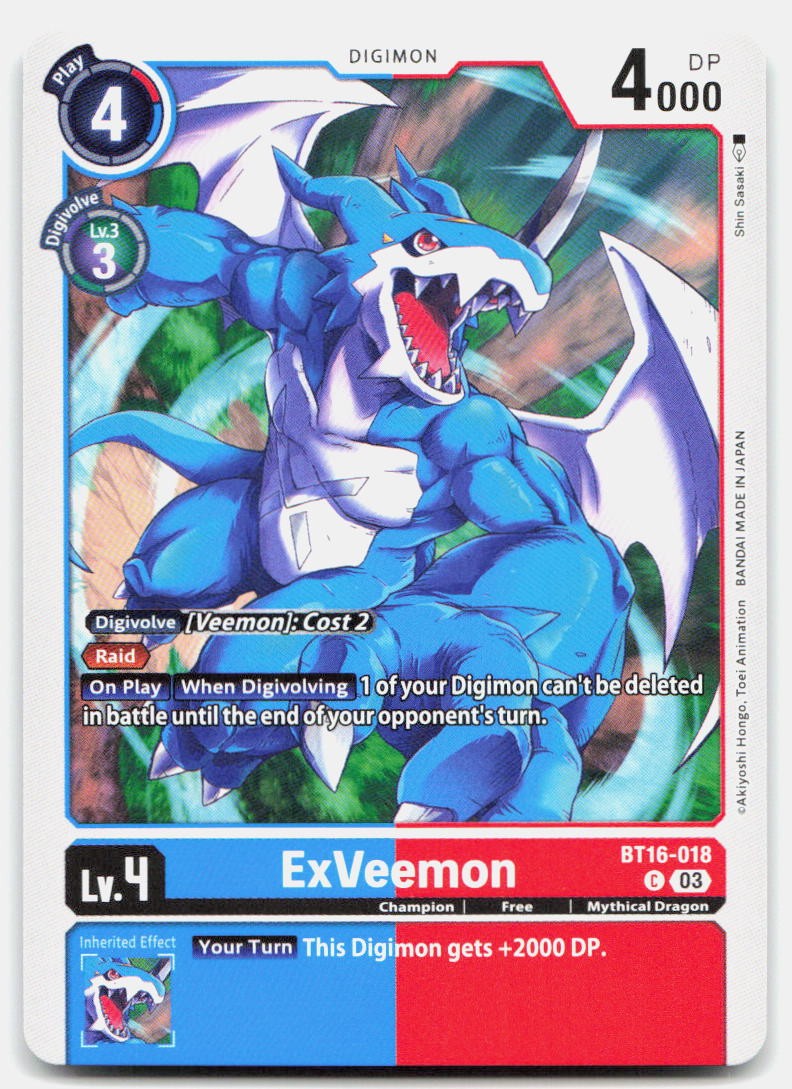 EXVEEMON BT16-018 C C Beginning Observer NM