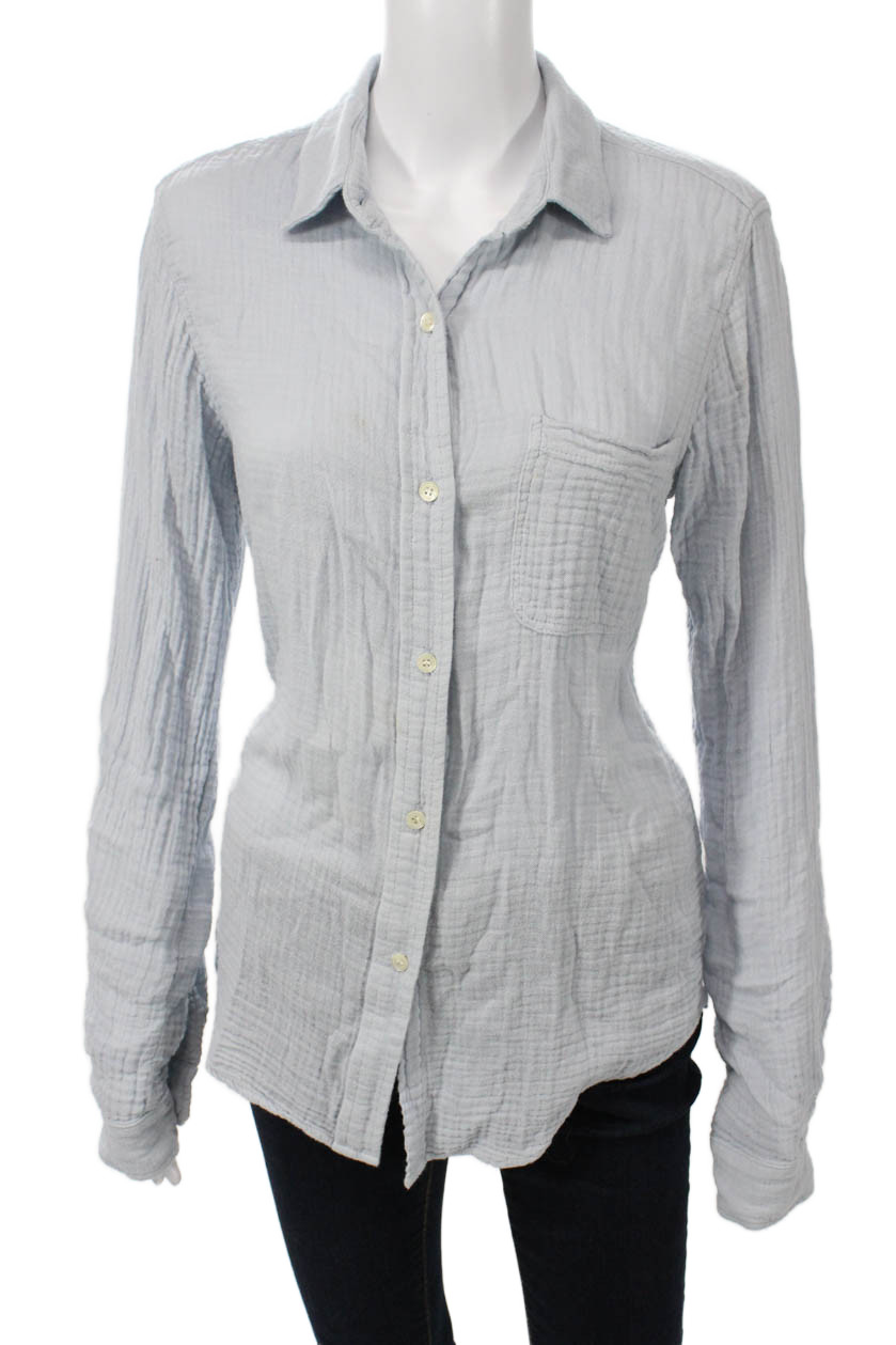 Felicite Womens Basic Button-Up Collared Long Sle… - image 1