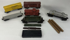Lionel Train Lot Dump O Gauge Stock, Caboose Fuel, Box, Flat Car As Is
