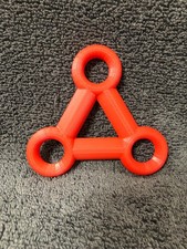 Lacrosse 3-Ball Display Stand 3d Printed Red