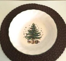 Nikko HAPPY HOLIDAYS Round Fluted Edge Vegetable Serving Dish BOWL 9 1/2"
