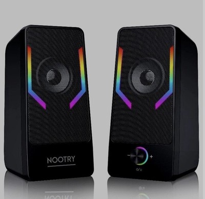 NOOTRY Gaming Speakers PC Surround Sound System  Bass USB Desktop Computer RGB 