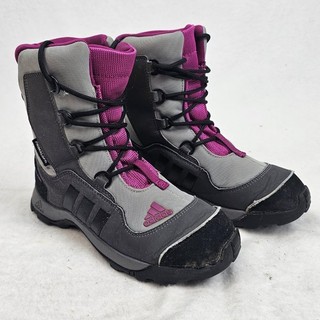 Botas de niña originales adidas botas de invierno al aire libre impermeables rosa gris 34