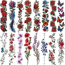 Temporary Tattoos for Women and Men Waterproof Flowers Fake Tattoo Kits