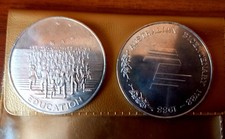 1472) 2 x Australia Bicentenary 1788-1988 Coins Education 40mm Good Grade