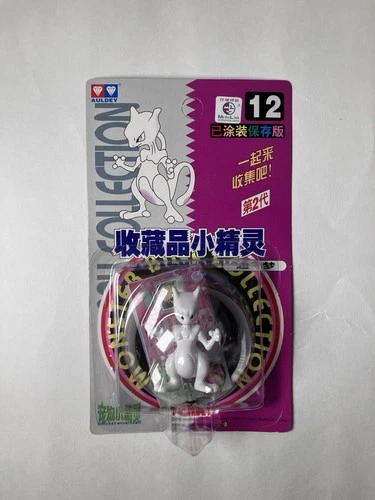 Vintage POKEMON TOMY MEWTWO FIGURE POCKET MONSTERS #12 NEW Unpunched Ver 1998