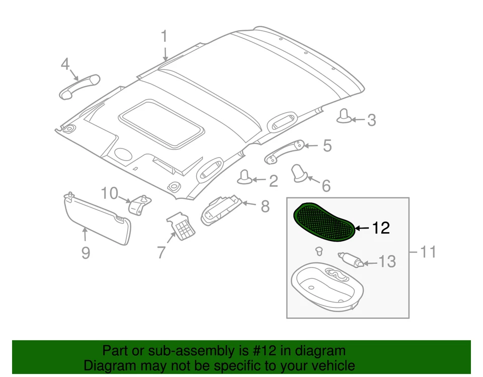 Lente lámpara domo GM 96323469 genuina Foto 3 de 3