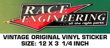 RACE ENGINEERING ALL THE RIGHT PARTS - VINTAGE ORIGINAL DECAL STICKER - RACING