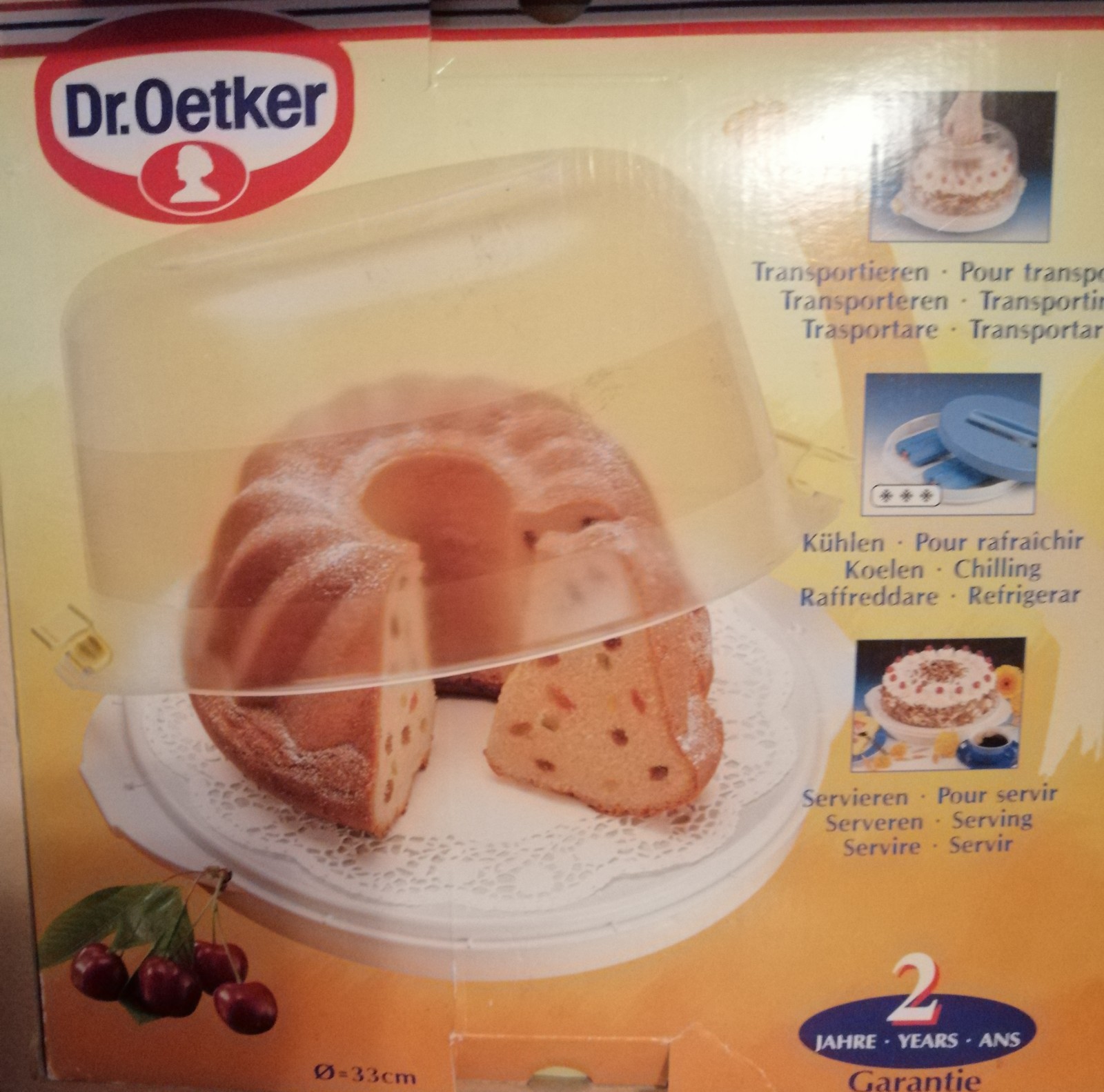 Dr Oetker Tortenplatte Transport Behälter mit Kühlakkus NEU