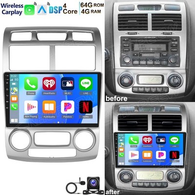 4+64GB Carplay Android 15 Autoradio GPS Navi WiFi RDS Für KIA SPORTAGE 2004-2009