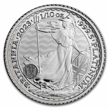 2023 GB 1/10 oz Platinum Britannia BU (King Charles III) 2746.30 per troy oz