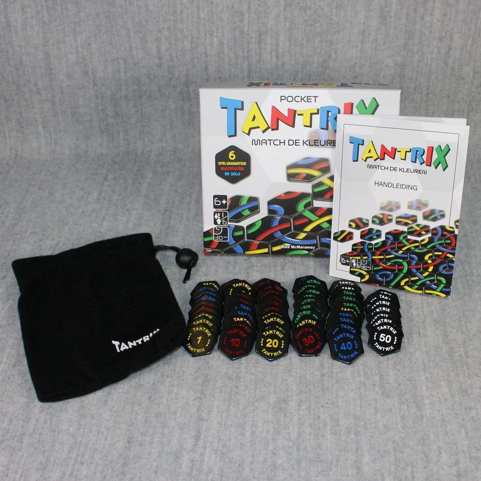 POCKET TANTRIX Strategy Mini Tile Family Game Complete 56 Tiles Bag Holland 2020 - Bild 3 von 4