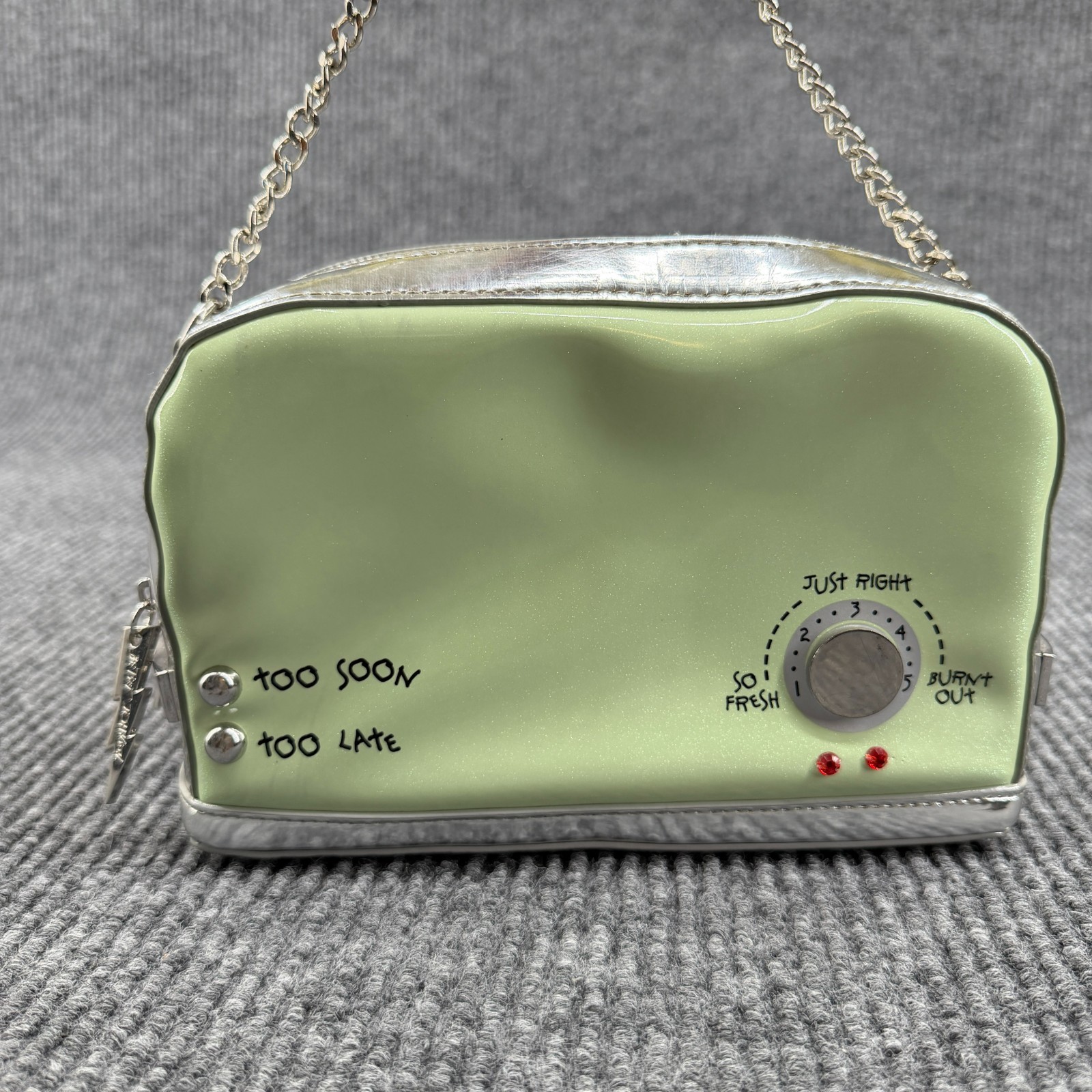 Betsey Johnson Retro Toaster Shoulder Bag, Metallic Trim, Sprinkle Pouch