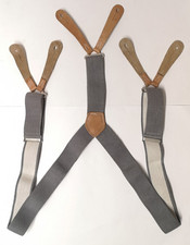 British Army / RAF Braces with Leather Buckles XL Adjustable Genuine